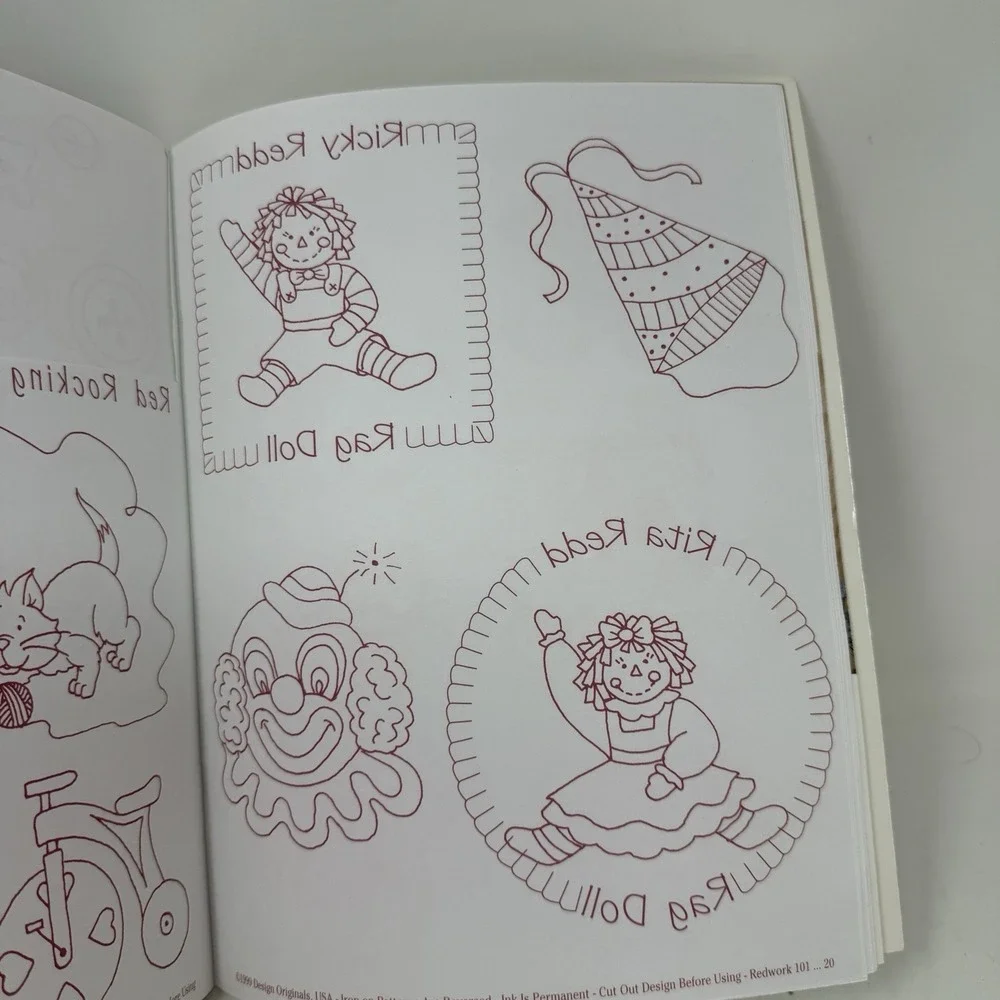 Redwork 101: Red Embroidery Designs for Quilting * Mostly Complete